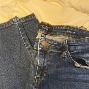 Judy Blue Skinny Jeans Blue Contrast Stitching